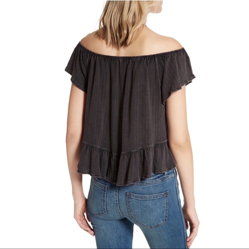 Free People Mint Julep Off The Shoulder Black S View 3